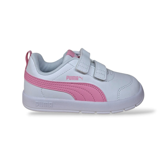 sneakers-bambina-puma-courtflex-v3-bianco-rosa-velcro-scarpetteria-gica-trani
