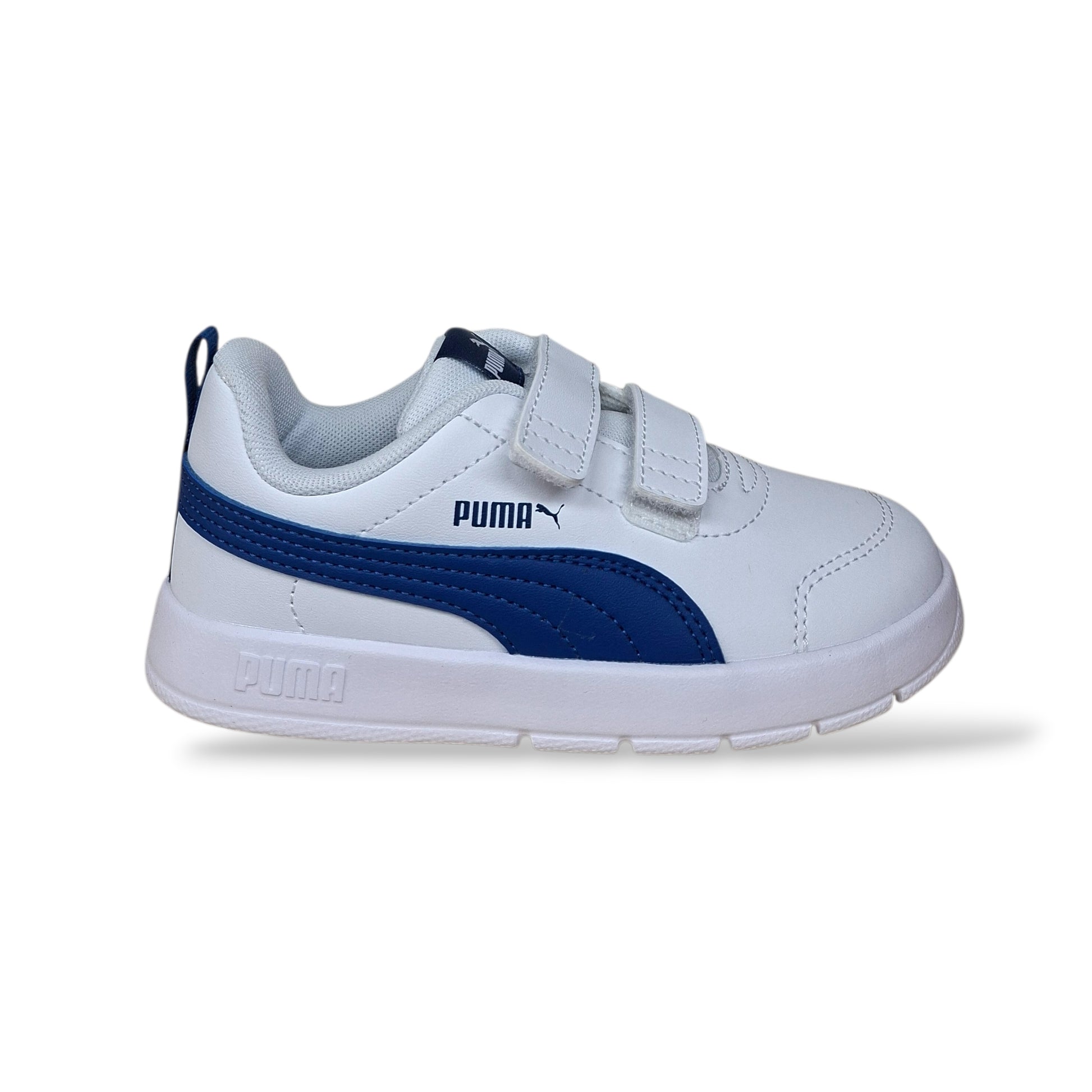 sneakers-bambino-puma-courtflex-v3-bianco-blue-velcro-scarpetteria-gica-trani
