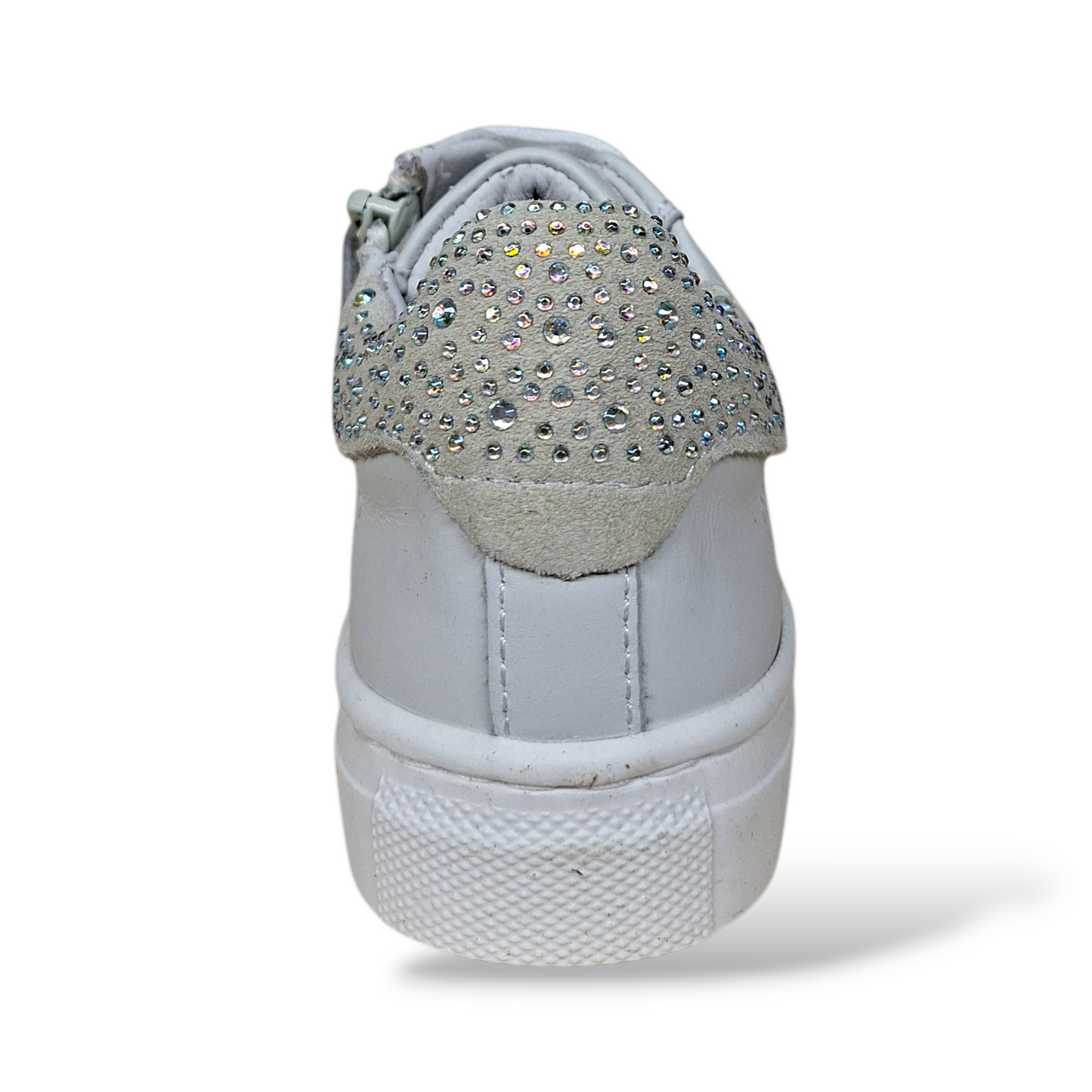 Calzature bambino Balducci Butter sneakers pelle italiana bianco lacci e zip - Scarpetteria Gica Trani
