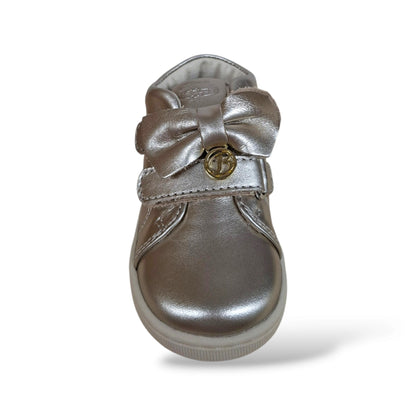primi-passi-bambina-balducci-cita-7450-platino-vera-pelle-luminosa-metallica-velcro-fiocco-estraibile-fodera-vera-pelle-sottopiede-anatomico-fondo-gomma-pieghevole-naturale-glamour-preziosa-made-in-italy-taglie-19-24-scarpetteria-gica-trani
