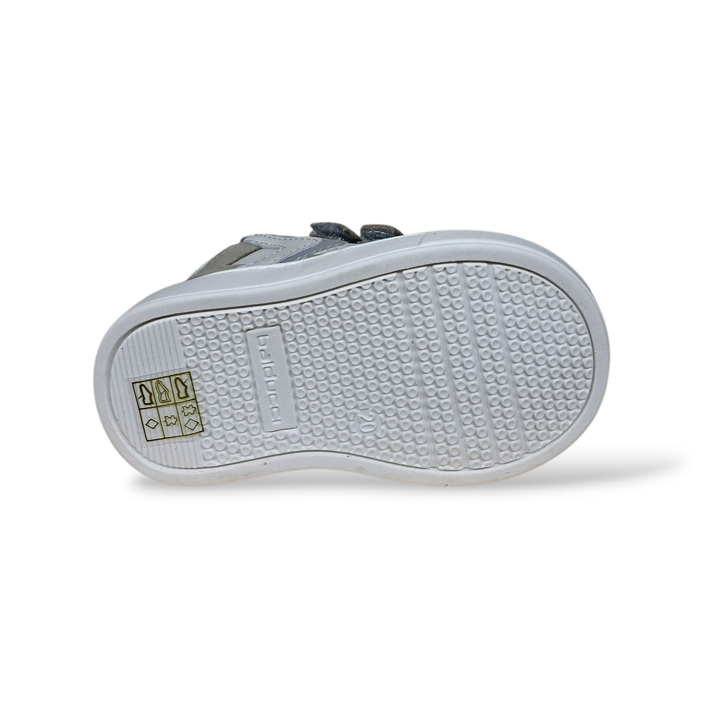 Tallone rinforzato scarpe bambino Balducci Cita 7235 pelle grigio bianco - Scarpetteria Gica Trani
