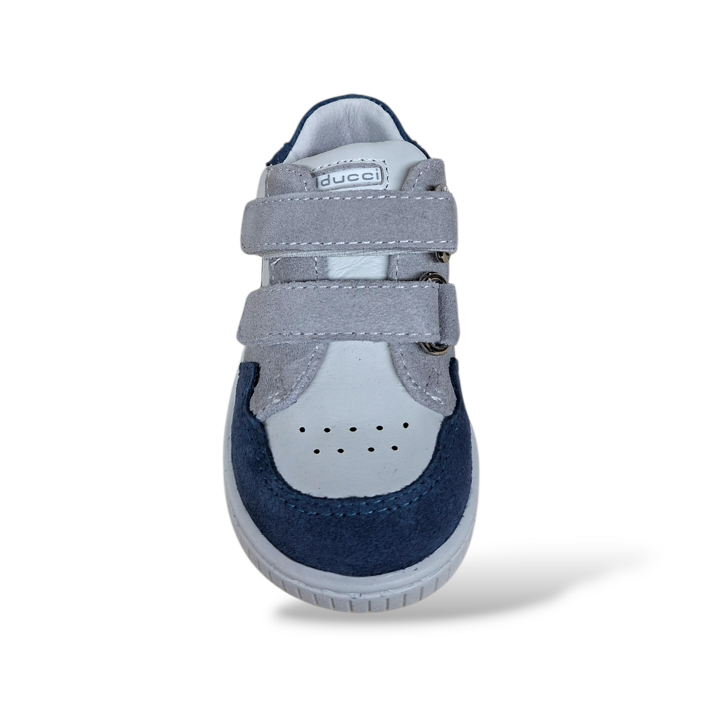 Suola flessibile gomma scarpe primi passi Balducci bluette bianco grigio - Scarpetteria Gica Trani
