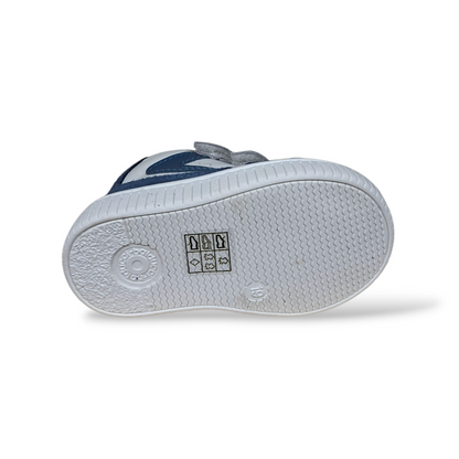 Tallone rinforzato scarpe bambino Balducci Cita MSPO4881 pelle bluette bianco grigio - Scarpetteria Gica Trani
