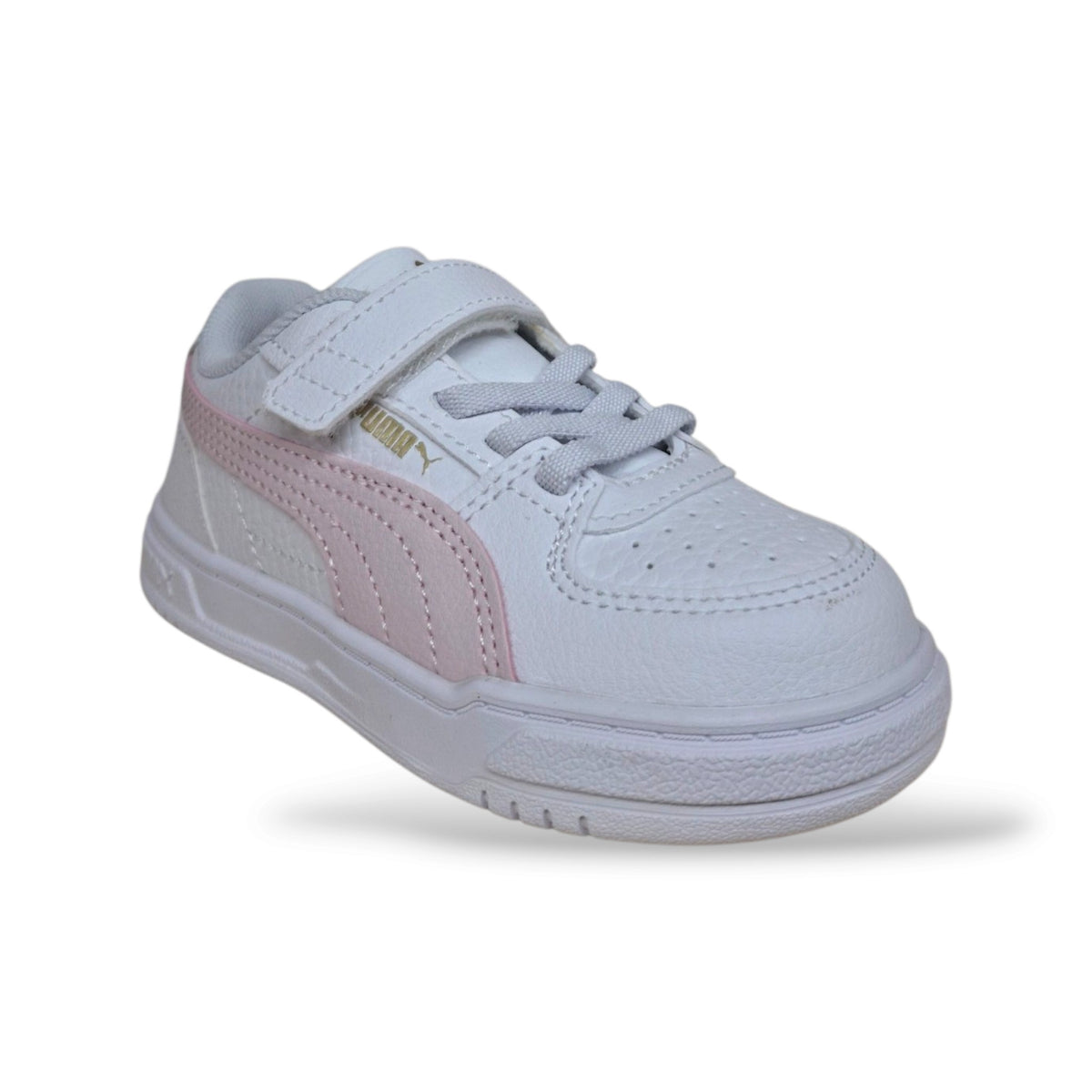 sneakers-bambine-ragazze-puma-caven-406247-bianco-rosa-pelle-resistente-silhouette-basket-laccio-elastico-velcro-rapido-comfort-interno-suola-stabile-aderente-scuola-sport-uscite-quotidiane-taglie-20-27-scarpetteria-gica-trani

