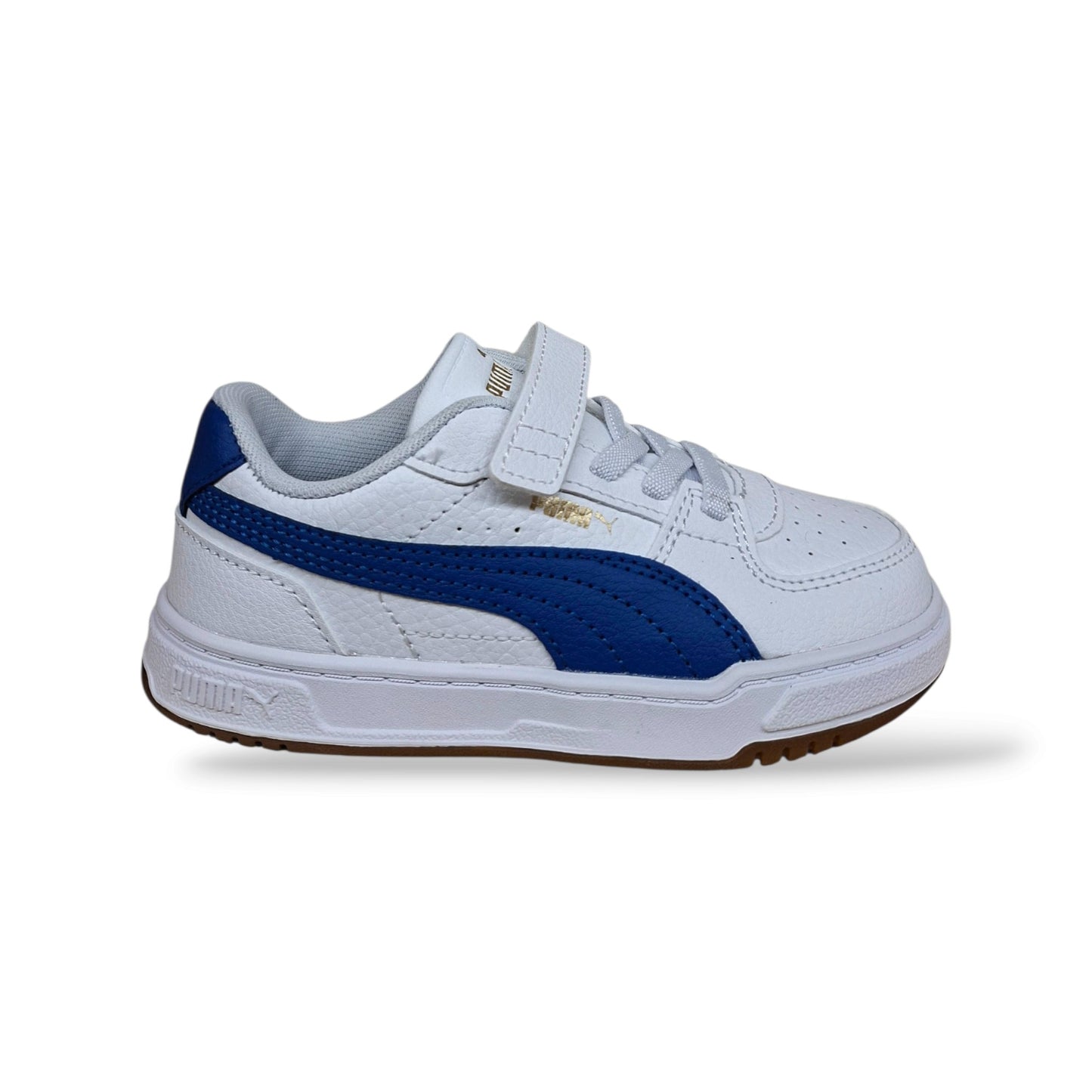 puma-caven-406247-406239-sneakers-pelle-bambini-ragazzi-bianco-blue-laccio-elastico-velcro-strappo-stile-basket-taglie-20-35-scarpetteria-gica-trani
