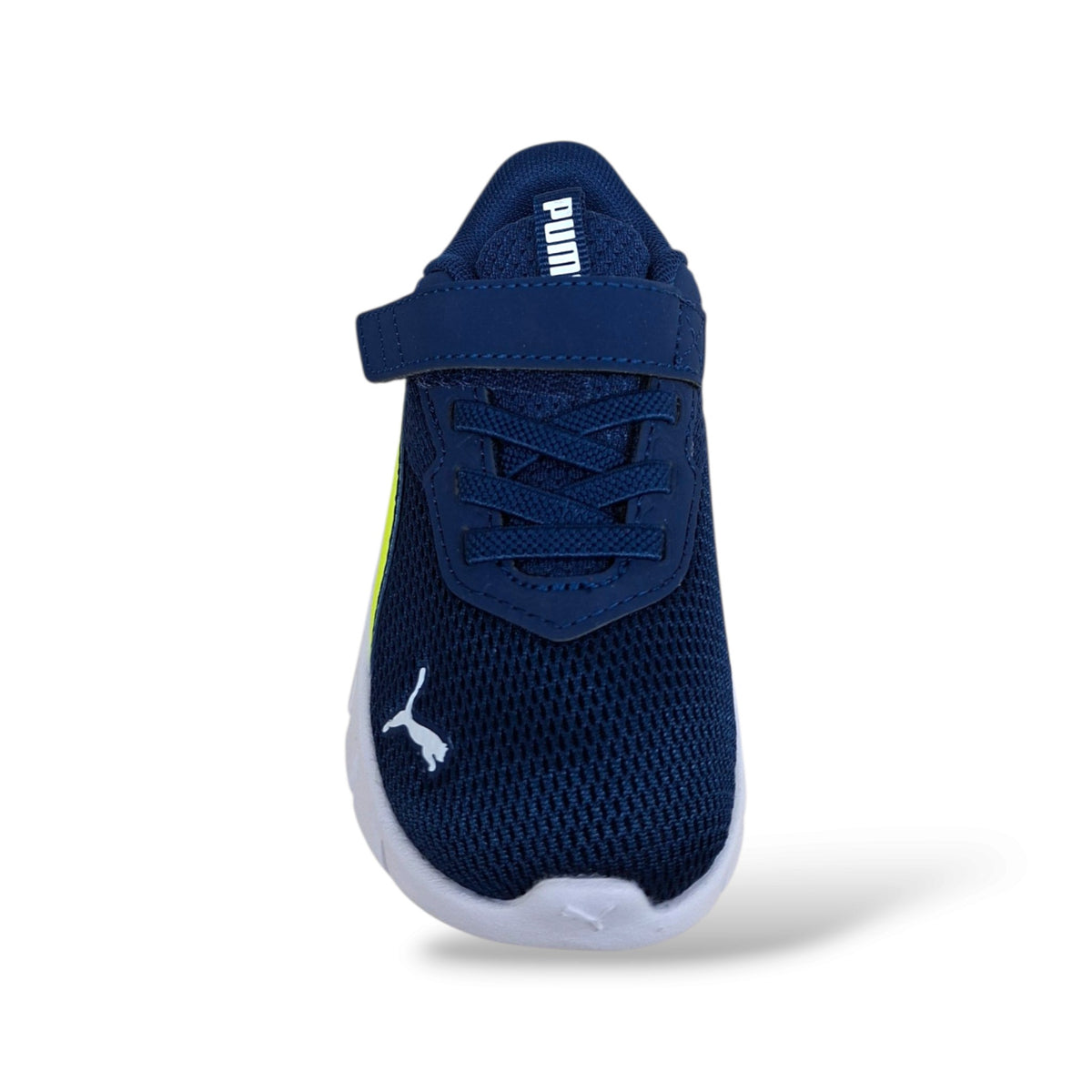 sneakers-unisex-bambini-ragazzi-puma-flex-focus-blue-giallo-laccio-elastico-velcro-leggera-solare-dinamica-autunno-inverno-scarpetteria-gica-trani
