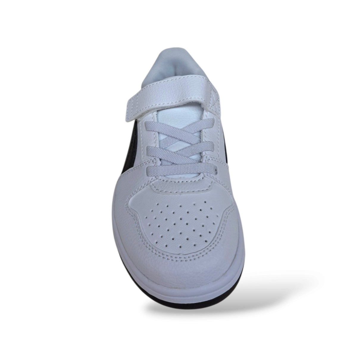 scarpe-puma-bambini-sneakers-alte-basket-rebound-408295-bianco-nero-pelle-classica-laccio-elastico-velcro-suola-aderente-comfort-interno-scuola-sport-tempo-libero-unisex-taglie-28-35-scarpetteria-gica-trani
