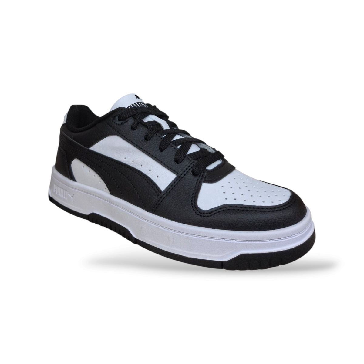 sneakers-bambini-ragazzi-puma-rebound-408292-nero-bianco-pelle-strutturata-alta-basket-retro-lacci-calzata-precisa-mezza-taglia-37-5-38-5-scuola-tempo-libero-sport-unisex-taglie-36-39-scarpetteria-gica-trani
