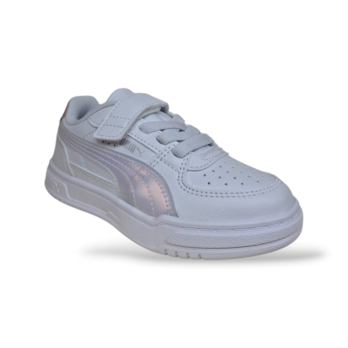 sneakers-bambine-ragazze-puma-caven-406894-bianco-cangiante-pelle-silhouette-basket-essenziale-contemporanea-laccio-elastico-velcro-rapido-comfort-interno-suola-stabile-aderente-scuola-passeggiate-uscite-taglie-28-35-scarpetteria-gica-trani

