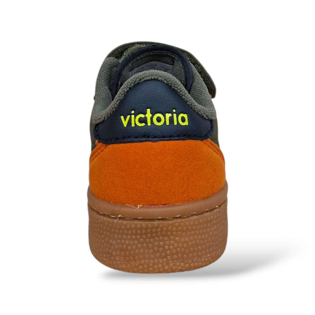 victoria-oslo-scarpe-bambini-ragazzi-verdone-arancione-nero-camel-pelle-suede-laccio-elastico-velcro-logo-v-collarino-imbottito-suola-gomma-scarpetteria-gica-trani

