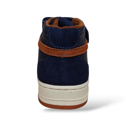 victoria-tiempo-scarpe-bambini-ragazzi-blue-arancione-pelle-suede-doppia-chiusura-laccio-elastico-velcro-logo-v-collarino-imbottito-taglie-28-35-scarpetteria-gica-trani
