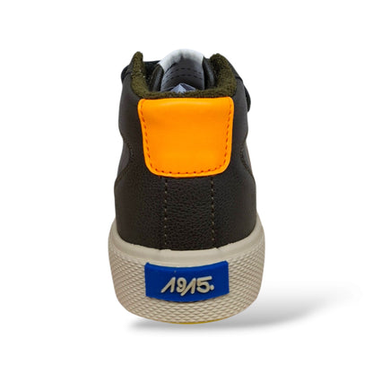 victoria-tribu-scarpe-bambini-verdone-giallo-pelle-doppia-chiusura-laccio-elastico-velcro-strappo-logo-v-taglie-25-30-scarpetteria-gica-trani
