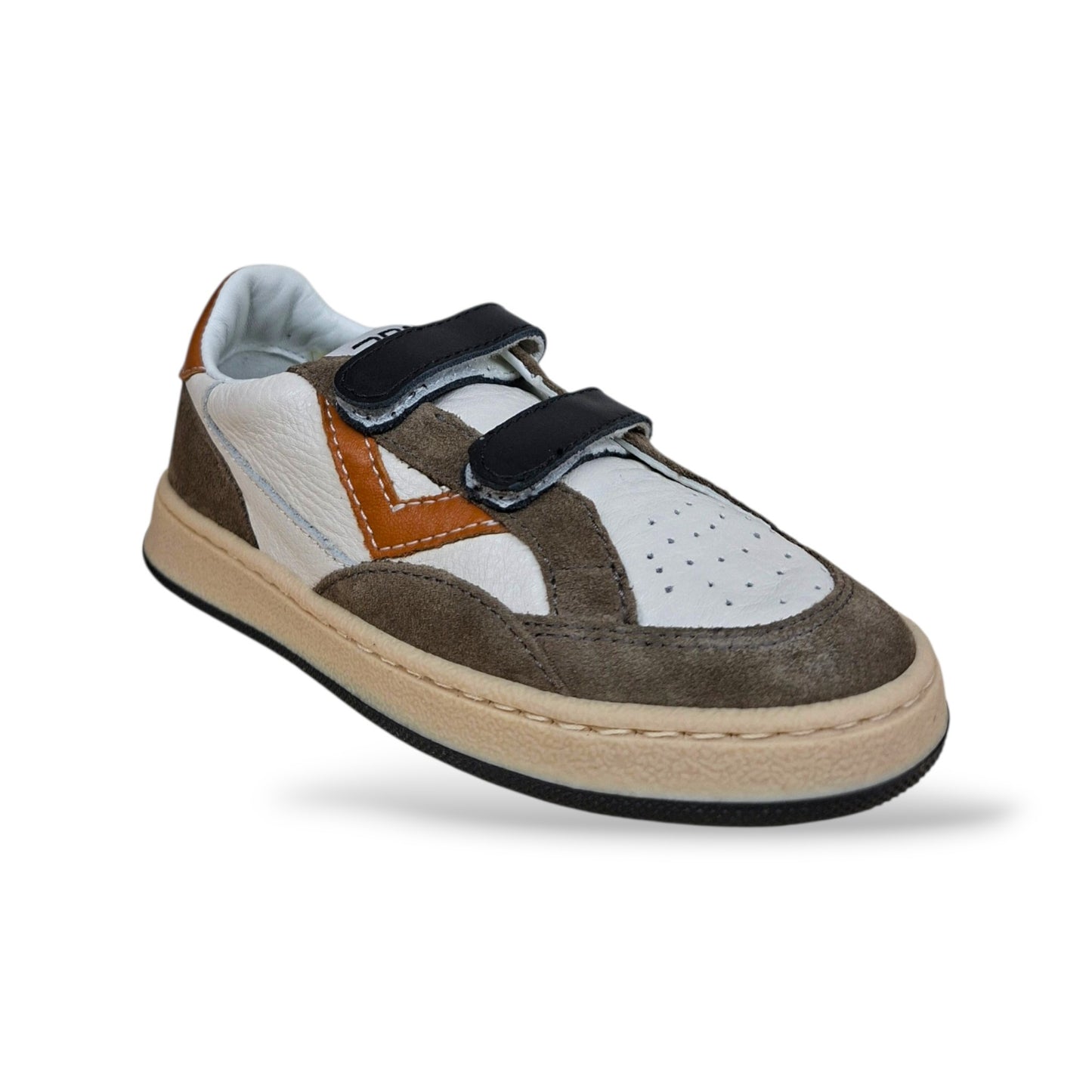 scarpe-bambini-ragazzi-2b12-play-marrone-arancione-nero-bianco-pelle-suede-velcro-strappo-scuola-made-in-italy-scarpetteria-gica-trani
