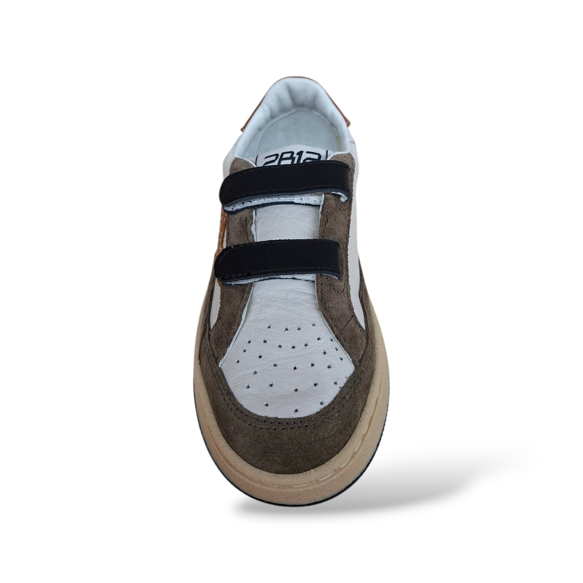 sneakers-artigianali-italiane-bambini-ragazzi-2b12-play-marrone-arancione-nero-bianco-pelle-suede-velcro-premium-scarpetteria-gica-trani
