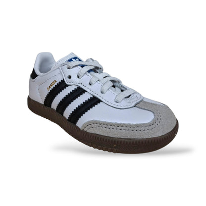 scarpe-bambini-adidas-samba-kids-bianco-nero-pelle-suede-3-stripes-velcro-laccio-elastico-scuola-scarpetteria-gica-trani
