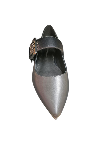 Ballerina donna Marina Galanti Punk nero pelle fibbia elegance style