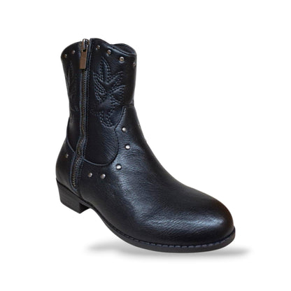 stivaletto-camperos-bambine-ragazze-xti-botin-1541404-nero-pelle-tomaia-elegante-moderna-decisa-tocco-western-contemporaneo-zip-laterale-calzata-rapida-sicura-outfit-casual-femminile-tempo-libero-passeggiate-taglie-32-38-scarpetteria-gica-trani
