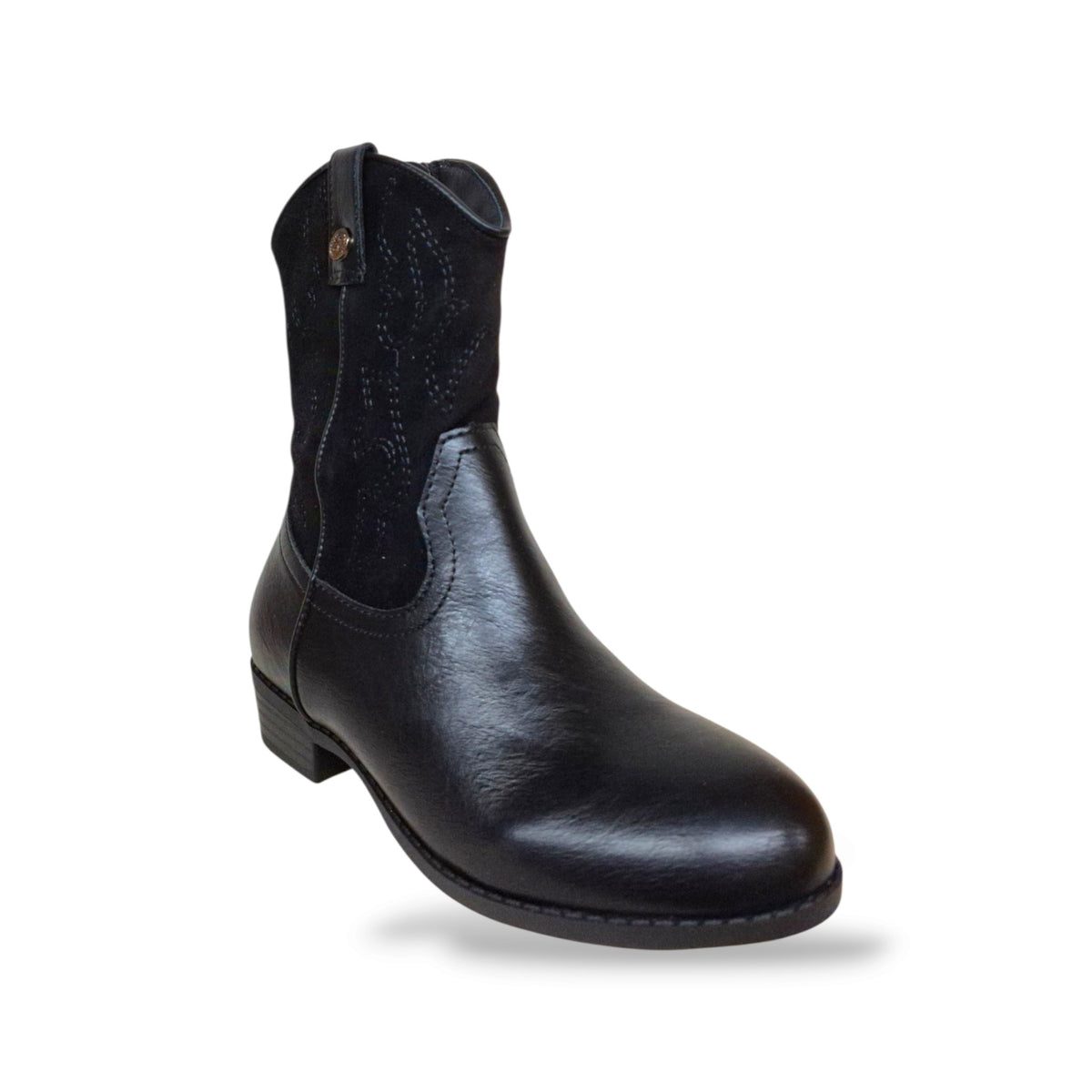 stivaletto-camperos-bambine-ragazze-xti-botin-15416903-nero-pelle-tomaia-elegante-moderna-decisa-tocco-western-contemporaneo-zip-laterale-calzata-rapida-sicura-outfit-casual-femminile-tempo-libero-passeggiate-taglie-32-38-scarpetteria-gica-trani
