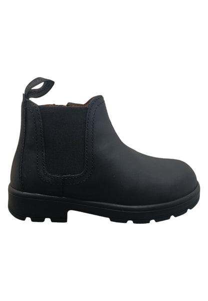 Stivaletti bambino Grunland Junior Stat nero pelle - Stile classico con elastico