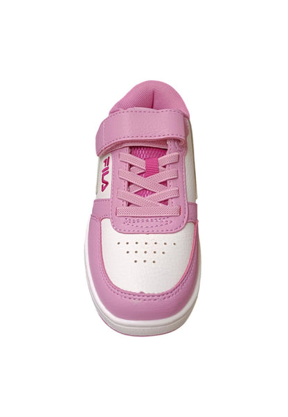 Scarpe sneakers Unisex bambini fila REGA  bianco-nero-celeste-grigio laccio elastico e velcro