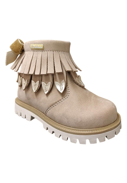 Stivaletto Bambina Balducci MATRIX Taupe Oro con Zip - Primi Passi Suede