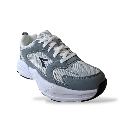 Diadora Alley – Sneakers Ragazzo Grigio Bianco | Scamosciato e Laccio | Taglie 36-39