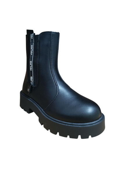 Stivaletti bambina 4US Paciotti Martin nero pelle - Stile elegante con zip laterale