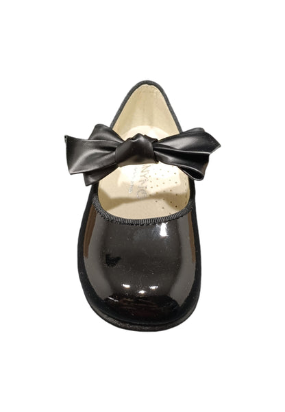 Ballerina bambino Panyno B2601 nero vernice fibbia fiocco estraibile elegance