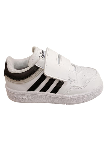 sarpe sneakers Bambini e ragazzi adidas hoops  bianco-nero velcro