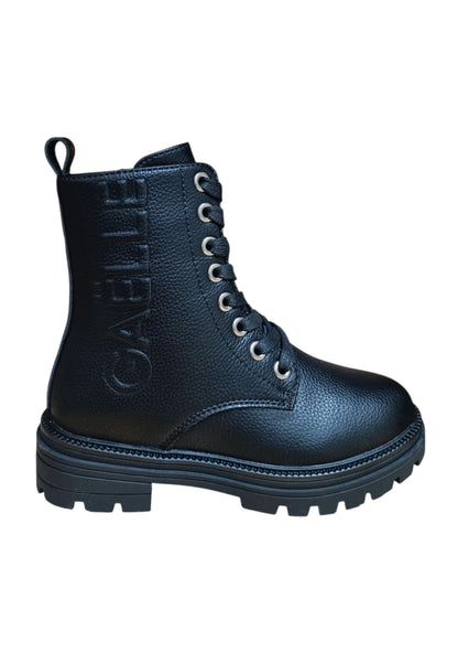 Anfibio bambina Gaelle Glory nero pelle zip laterale urban style