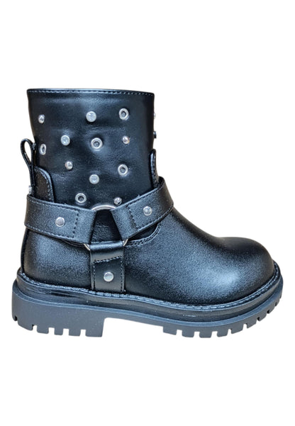 Stivaletti bambina Gioseppo Akeley nero pelle - Stile classico con zip laterale