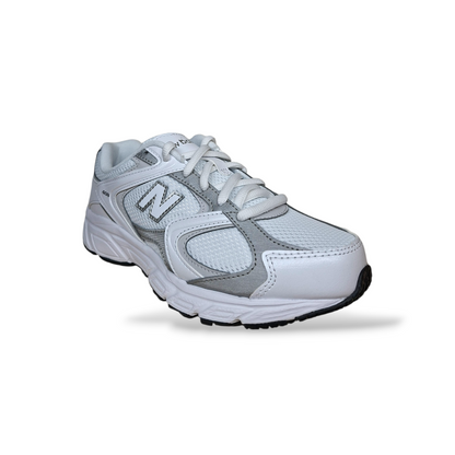 Sneakers bambino New Balance 408 bianche argento laccio
