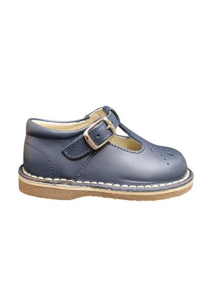 Scarpe occhi di bue-semiaperto Bambini panyno B2805  blue fibia