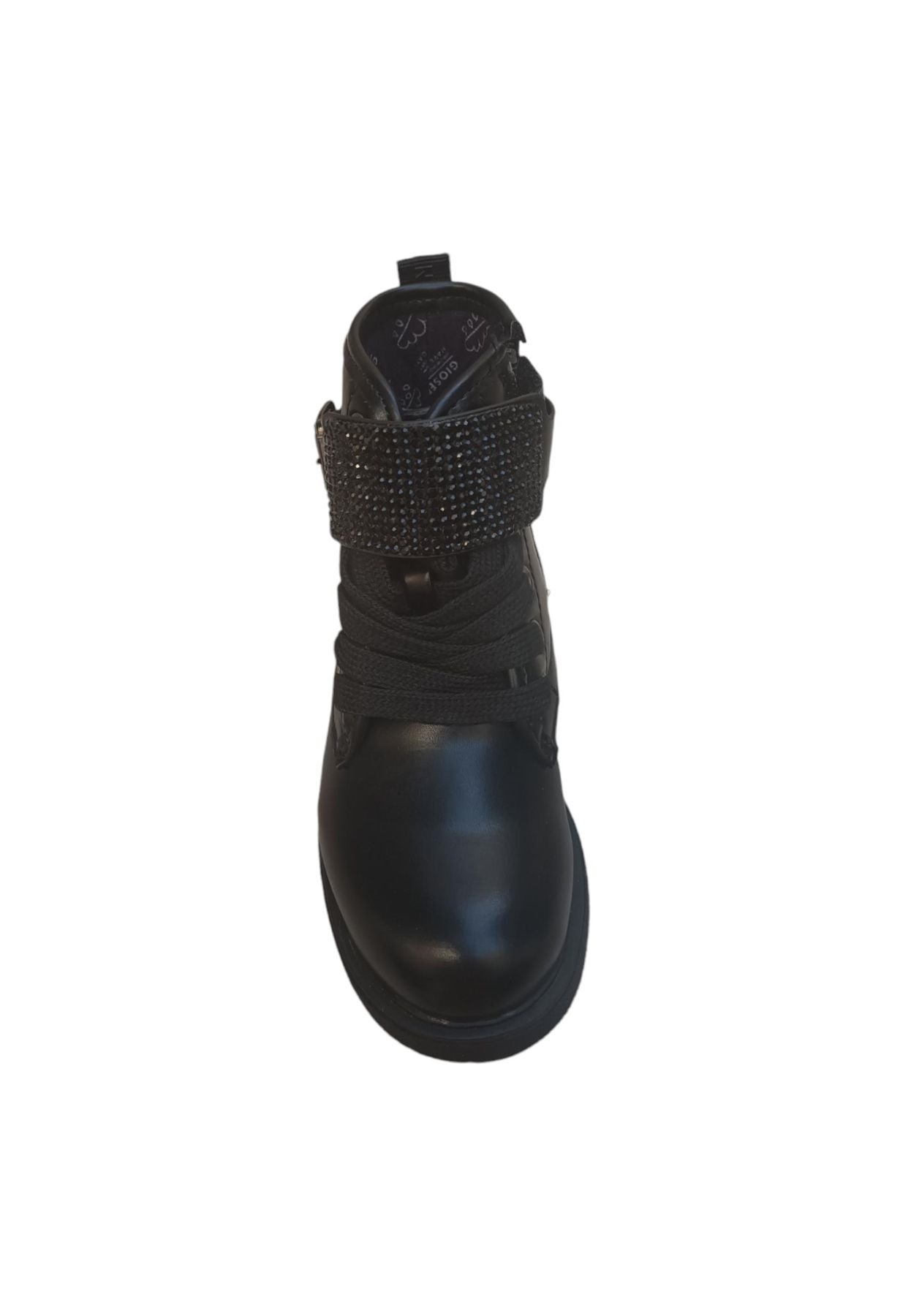 Anfibio bambina Gioseppo Roskilde nero pelle zip laterale urban style