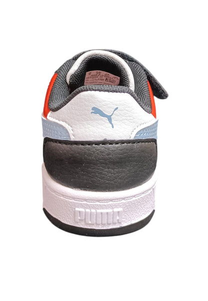 Scarpe sneakers Bambini e ragazzi PUMA CAVEN  nero-arancione-celeste laccio elastico e velcro