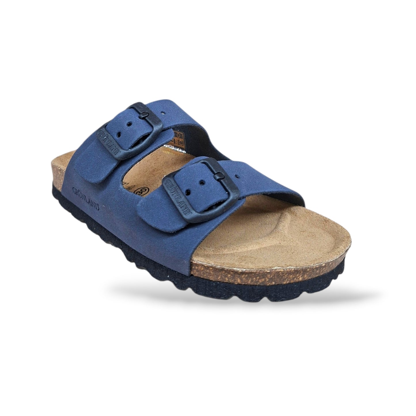 Ciabatta Bio Sughero Bambini e Ragazzi Grunland Junior Luce Blu – Sottopiede Sughero EVA
