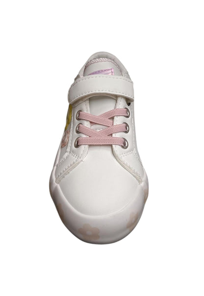 Scarpe sneakers Bambine e ragazze Conquitos COSH  bianco-rosa-giallo laccio elastico e velcro