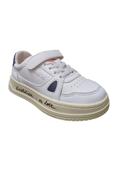 Scarpe sneakers Unisex bambini SUNS YANKEES  bianco-nero 20-35 velcro/ 36-39 laccio