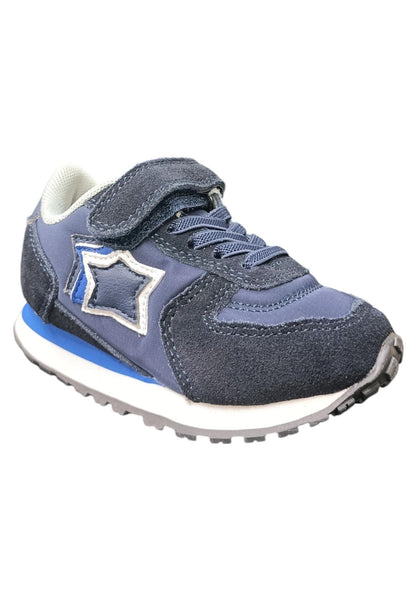 Scarpe sneakers Unisex bambini Atlantic Stars BEN  blue-azzurro-bianco laccio elastico e velcro