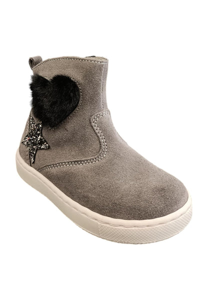 Stivaletti bambina Balocchi BLK STK grigio tortora pelle - Primi passi Made in Italy