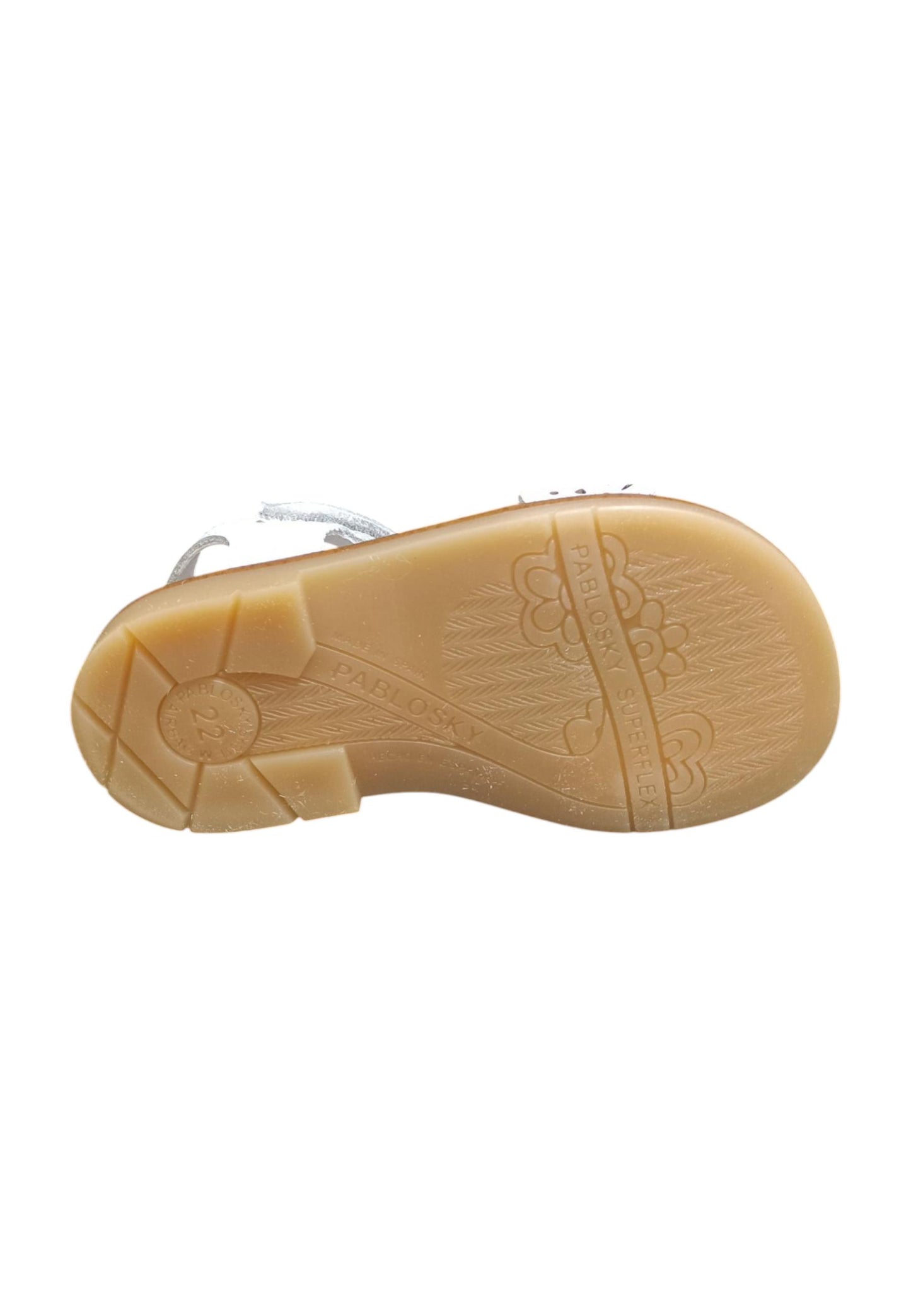 Sandalo bambina Pablosky Olimpo bianco pelle velcro comfort anatomico