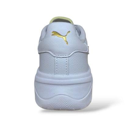 Puma Court Bae 408625 Sneakers Bambini e Ragazzi Bianco | Pelle Laccio Elastico Velcro Tennis Style Minimal Premium | Taglie 28-35 | Scarpetteria Gica