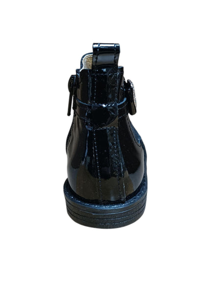 Stivaletti bambina Platis Martin nero pelle - Stile classico con zip laterale