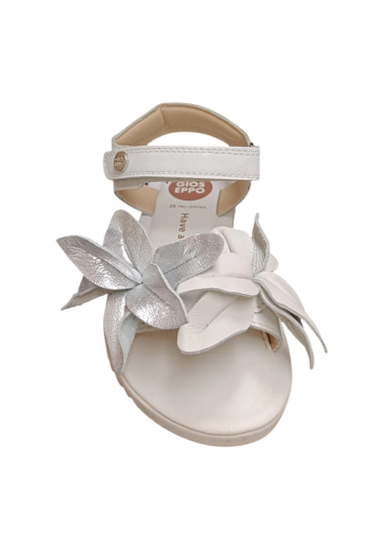 Sandalo bambina Gioseppo Marinette bianco pelle velcro comfort elegance