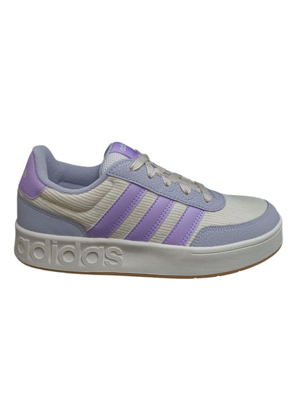 Scarpe sneakers Bambine e ragazze adidas rapid court  bianco-rosa-grigio velcro