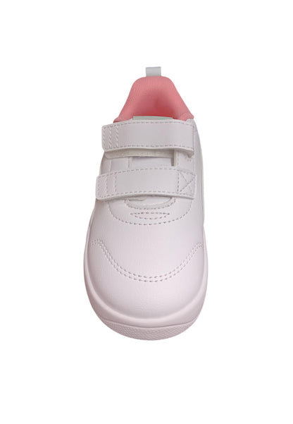 Scarpe sneakers Bambine e ragazze PUMA COURTFLEX  bianco-argento laccio elastico e velcro