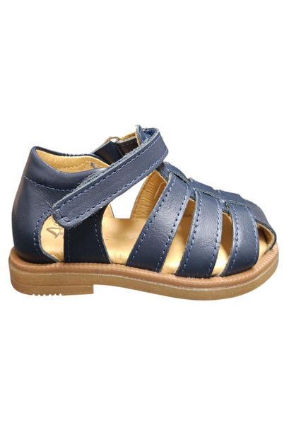 Scarpe occhi di bue-semiaperto Bambini platis open classic  blue velcro