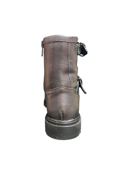 Stivaletti bambina Shooterino Shoort nero pelle - Stile urban con zip laterale