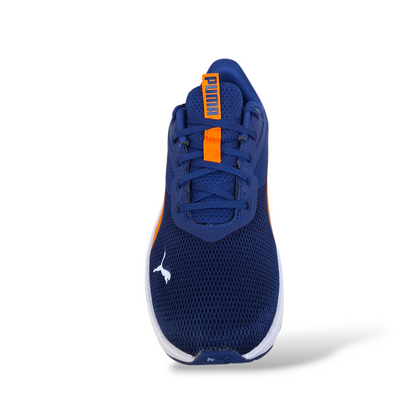 Scarpe sneakers Bambini e ragazzi PUMA flexfocus moder 401517 blue-arancione laccio