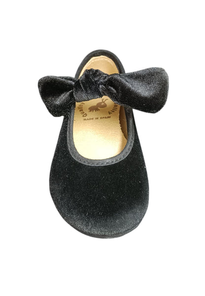 Ballerina bambina Vul-Ladi Candy nero velluto velcro elegance style